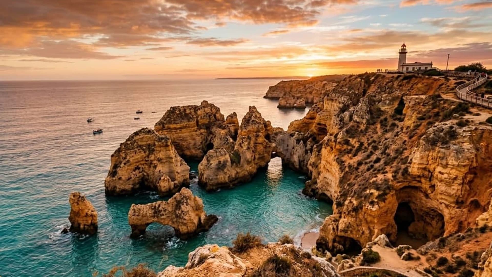 Ponta da Piedade Coastline in Lagos, Algarve, Portugal